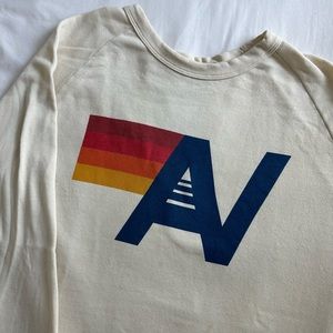 Aviator Nation Vintage White Logo Crew